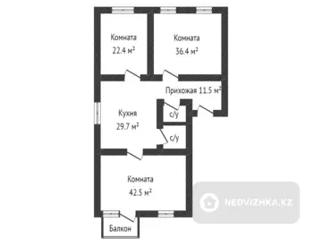 126.7 м², 3-комнатная квартира, этаж 2 из 3, 127 м², изображение - 15
