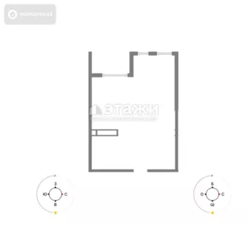 44.7 м², 1-комнатная квартира, этаж 1 из 13, 45 м², изображение - 4