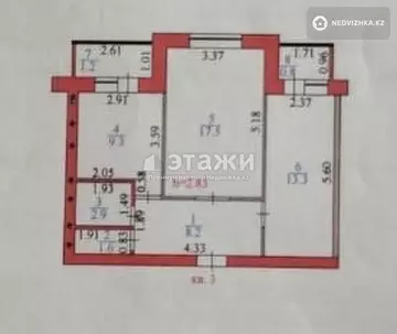 2-комнатная квартира, этаж 2 из 8, 55 м²