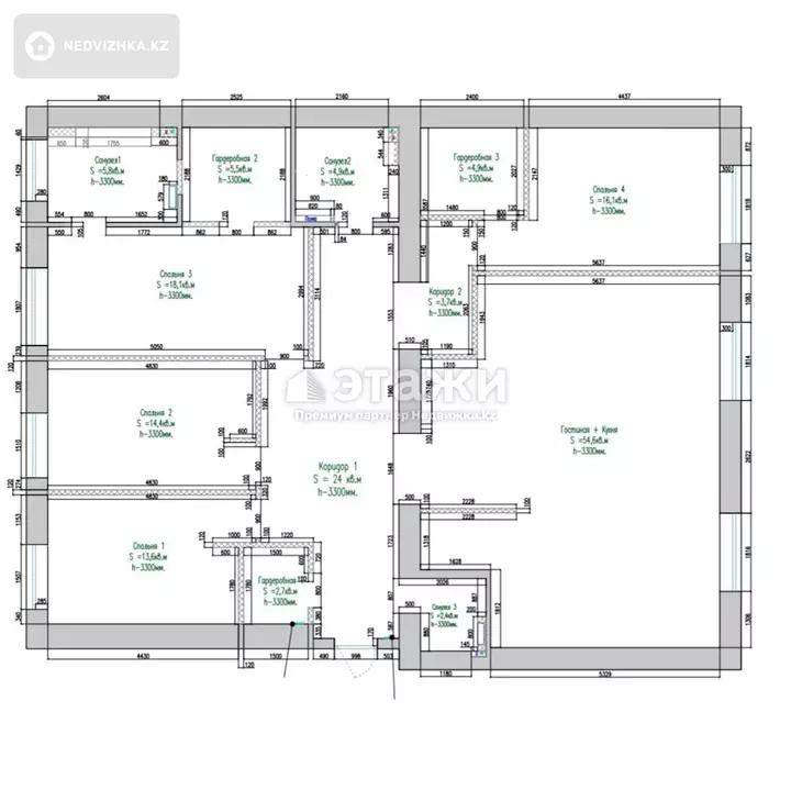 176.5 м², 5-комнатная квартира, этаж 5 из 7, 176 м², изображение - 1