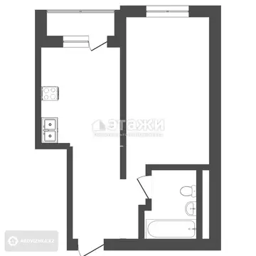 41 м², 1-комнатная квартира, этаж 11 из 12, 41 м², изображение - 16