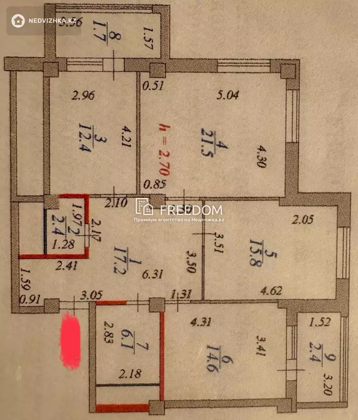 94 м², 3-комнатная квартира, этаж 15 из 18, 94 м², изображение - 1
