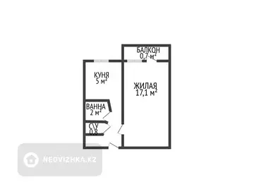 30 м², 1-комнатная квартира, этаж 2 из 5, 30 м², изображение - 8