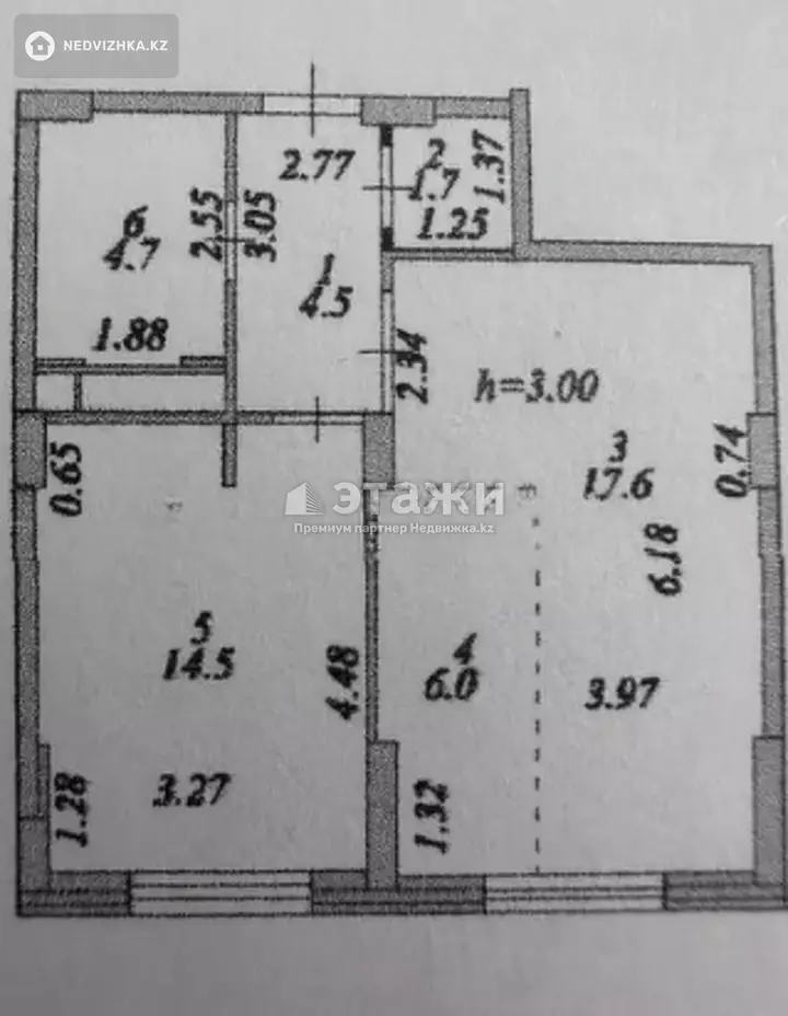 46.2 м², 1-комнатная квартира, этаж 6 из 10, 46 м², изображение - 1