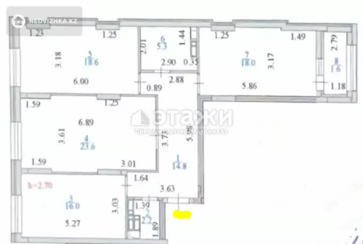 100 м², 3-комнатная квартира, этаж 11 из 22, 100 м², изображение - 1