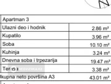 43 м², 2-комнатная квартира, этаж 2 из 4, 43 м², изображение - 5