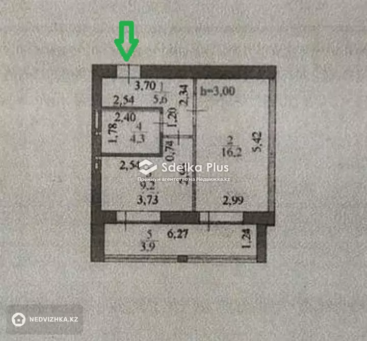 39 м², 1-комнатная квартира, этаж 5 из 10, 39 м², изображение - 1