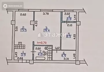 58 м², 2-комнатная квартира, этаж 7 из 10, 58 м², изображение - 6