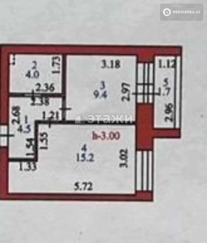 34.8 м², 1-комнатная квартира, этаж 5 из 10, 35 м², изображение - 1