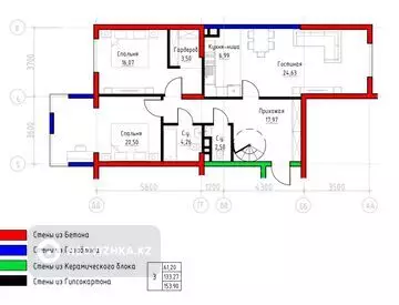3-комнатная квартира, этаж 3 из 3, 155 м²