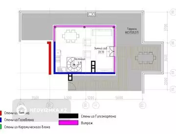 3-комнатная квартира, этаж 3 из 3, 155 м²
