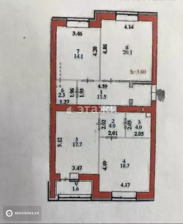 95 м², 3-комнатная квартира, этаж 8 из 9, 95 м², изображение - 12