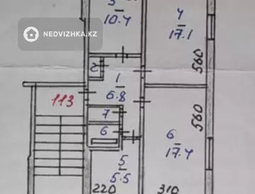 61.5 м², 3-комнатная квартира, этаж 3 из 5, 62 м², изображение - 15