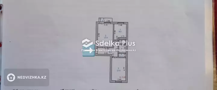 51 м², 2-комнатная квартира, этаж 3 из 5, 51 м², изображение - 1