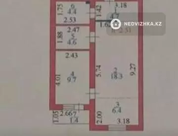 48.1 м², 2-комнатная квартира, этаж 5 из 5, 48 м², изображение - 6