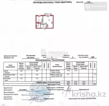 1-комнатная квартира, этаж 2 из 5, 33 м²