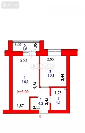 38.4 м², 1-комнатная квартира, этаж 9 из 9, 38 м², изображение - 26