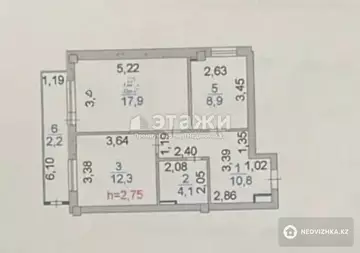 56 м², 2-комнатная квартира, этаж 5 из 6, 56 м², изображение - 5
