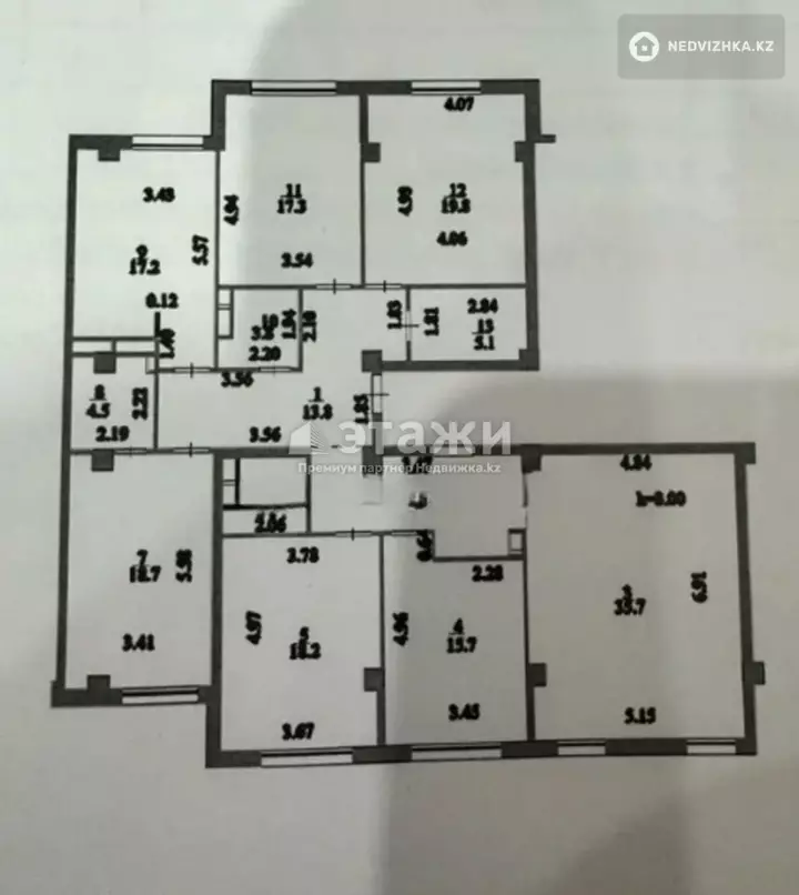 185 м², 6-комнатная квартира, этаж 2 из 9, 185 м², изображение - 1