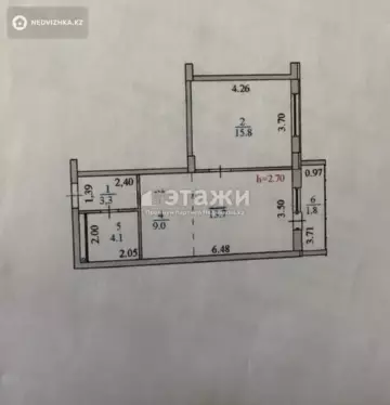 2-комнатная квартира, этаж 7 из 18, 48 м²