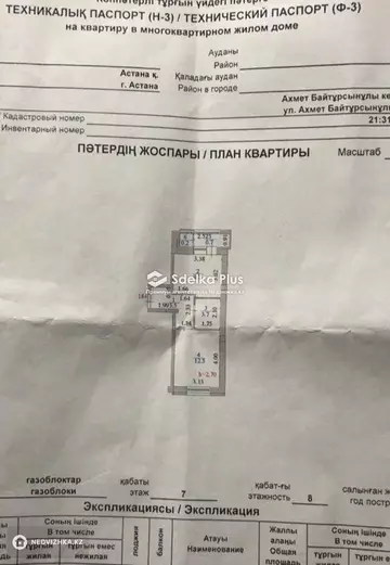 1-комнатная квартира, этаж 6 из 8, 33 м²