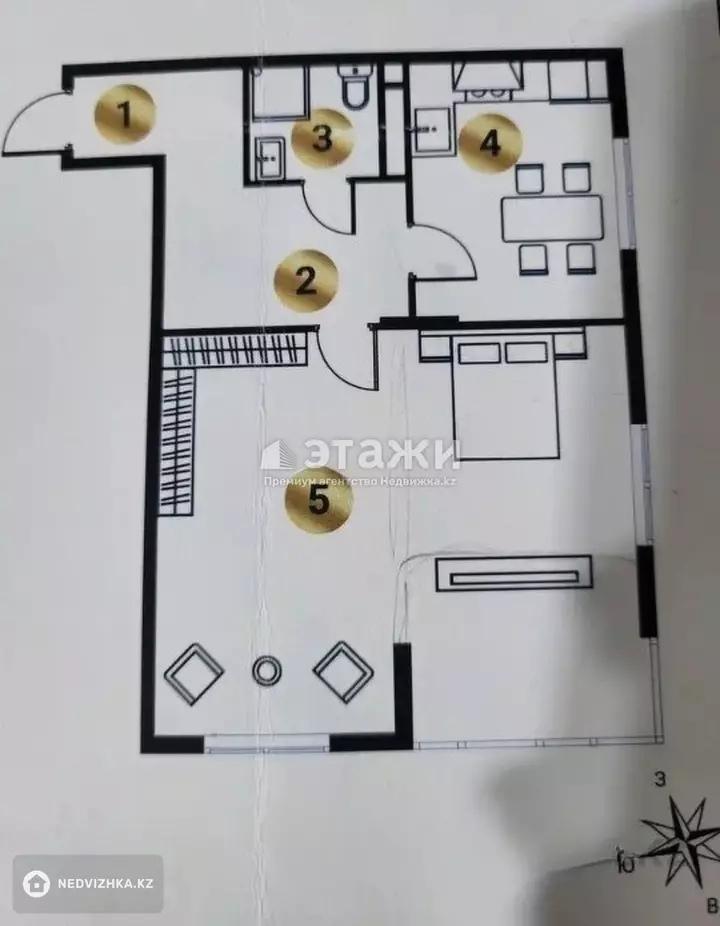 74.28 м², 3-комнатная квартира, этаж 2 из 9, 74 м², изображение - 1