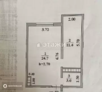 39.1 м², 1-комнатная квартира, этаж 3 из 10, 39 м², изображение - 5