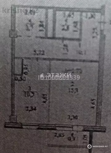 2-комнатная квартира, этаж 11 из 12, 43 м²