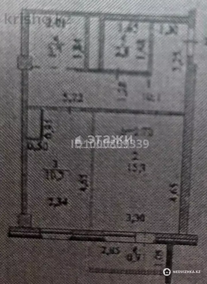43.1 м², 2-комнатная квартира, этаж 11 из 12, 43 м², изображение - 1