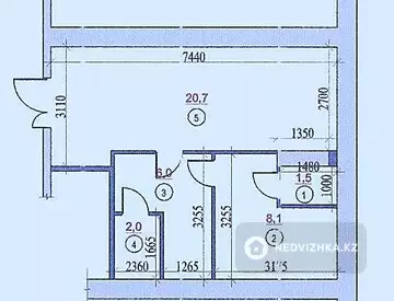 Офисное помещение, 1 этаж, в жилом доме, 40 м²