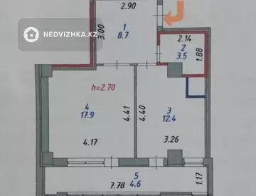 1-комнатная квартира, этаж 3 из 14, 47 м²