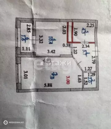 1-комнатная квартира, этаж 3 из 9, 41 м²