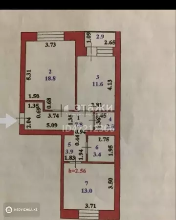62 м², 2-комнатная квартира, этаж 7 из 10, 62 м², изображение - 10