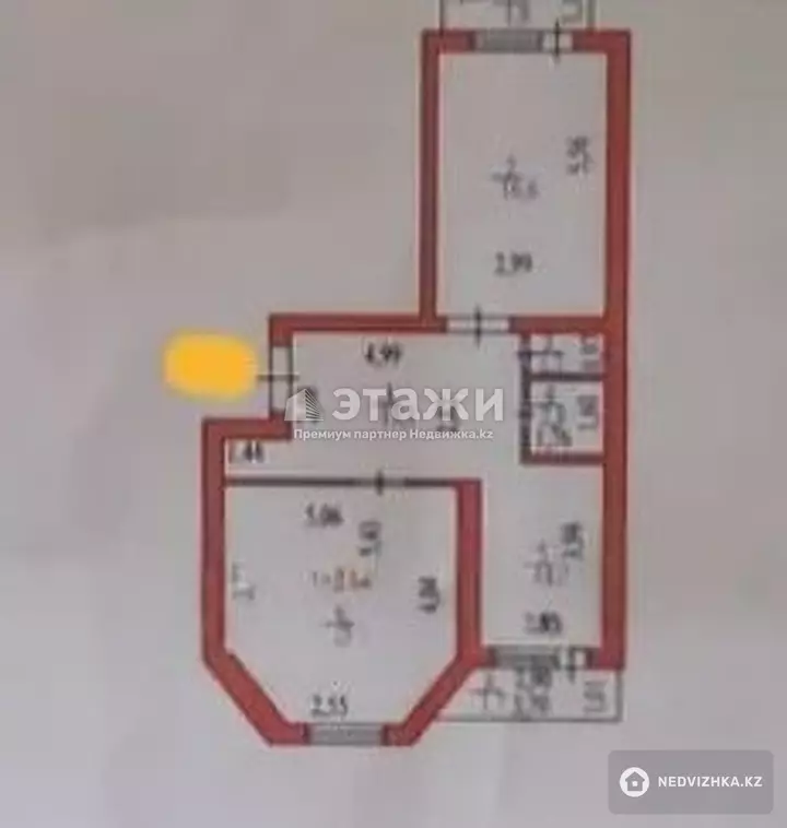 75 м², 2-комнатная квартира, этаж 5 из 9, 75 м², изображение - 1