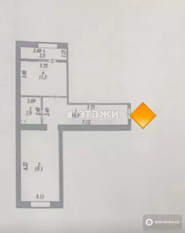 52 м², 1-комнатная квартира, этаж 3 из 9, 52 м², изображение - 19