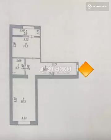 52 м², 1-комнатная квартира, этаж 3 из 9, 52 м², изображение - 20