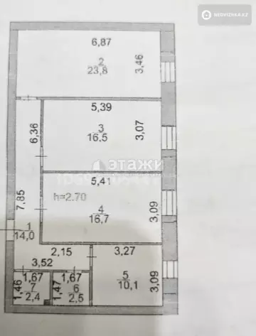 86 м², 3-комнатная квартира, этаж 7 из 7, 86 м², изображение - 4