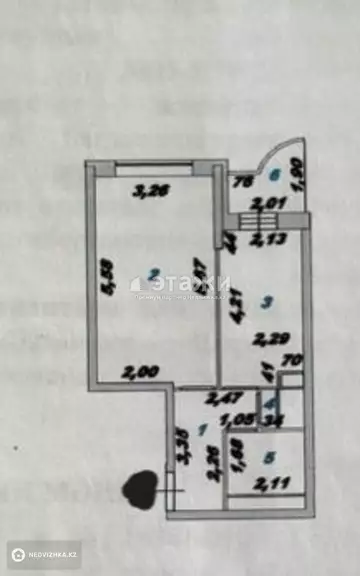 1-комнатная квартира, этаж 19 из 25, 38 м²