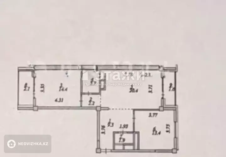 69 м², 2-комнатная квартира, этаж 7 из 12, 69 м², изображение - 1