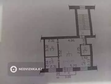 3-комнатная квартира, этаж 4 из 4, 43 м²