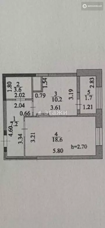 42 м², 1-комнатная квартира, этаж 12 из 17, 42 м², изображение - 8