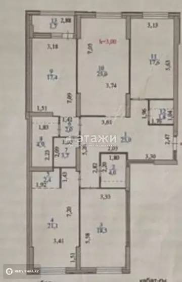 143.1 м², 4-комнатная квартира, этаж 11 из 21, 143 м², изображение - 35