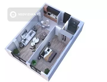 1-комнатная квартира, этаж 5 из 12, 45 м²