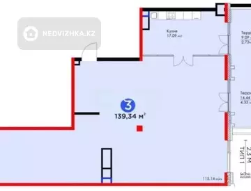 3-комнатная квартира, этаж 1 из 3, 140 м²