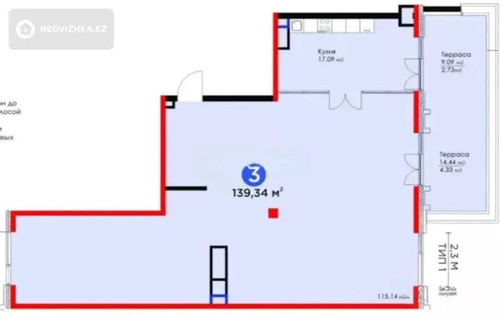 140 м², 3-комнатная квартира, этаж 1 из 3, 140 м², изображение - 1
