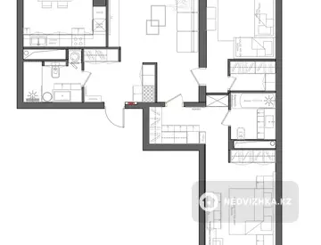186.3 м², 3-комнатная квартира, этаж 14 из 14, 186 м², изображение - 18