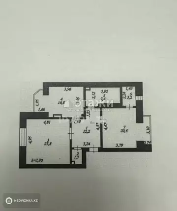 85.7 м², 2-комнатная квартира, этаж 4 из 4, 86 м², изображение - 16