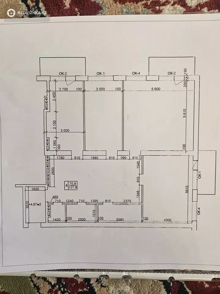 127 м², 3-комнатная квартира, этаж 3 из 6, 127 м², изображение - 1