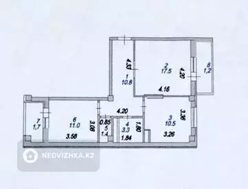57.4 м², 2-комнатная квартира, этаж 7 из 12, 57 м², изображение - 0