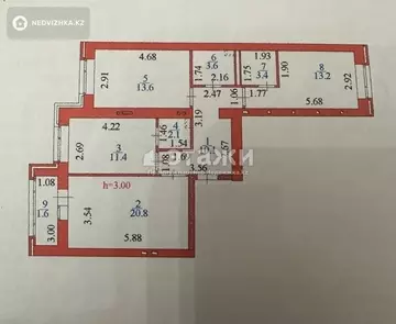 80 м², 3-комнатная квартира, этаж 6 из 10, 80 м², изображение - 17